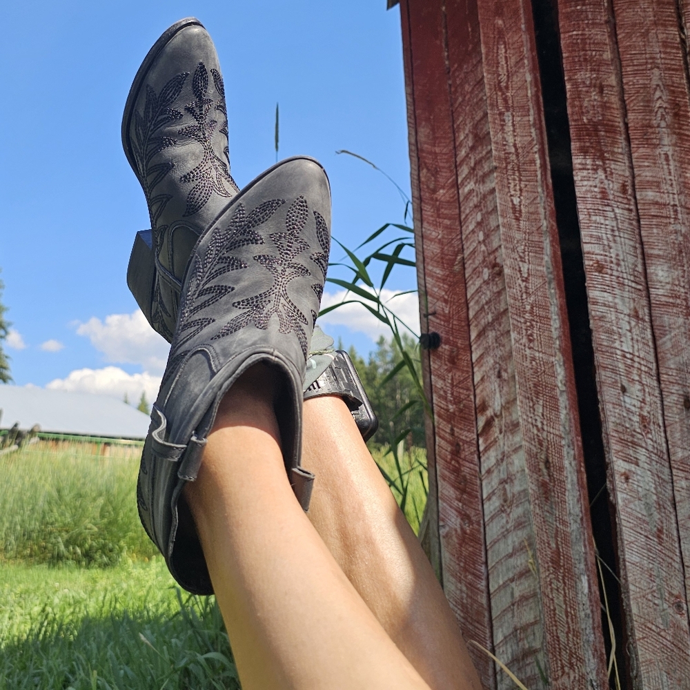 Joie Charcoal Western Boots